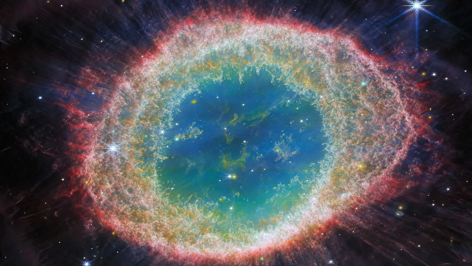 Nebulosa de formação estelar colorida